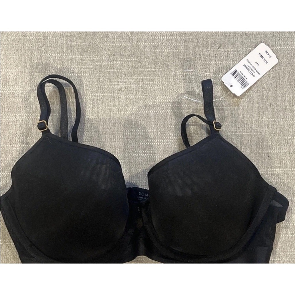NWT Soma 32DD Bra Black Lightest Lift Smooth Perfect Coverage Underwire NEW $54